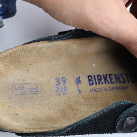 Birkenstock Boston Women's EU 39 US 8 Black Suede Leather Soft Footbed Clog - Picture 3 of 10